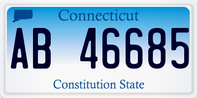 CT license plate AB46685