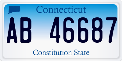 CT license plate AB46687