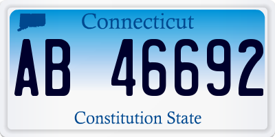 CT license plate AB46692