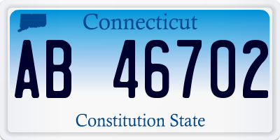CT license plate AB46702
