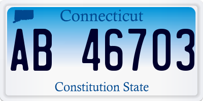 CT license plate AB46703