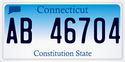 CT license plate AB46704
