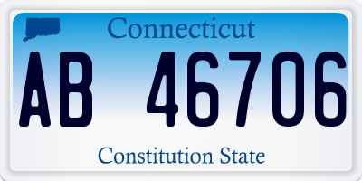 CT license plate AB46706