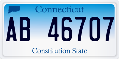 CT license plate AB46707