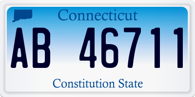 CT license plate AB46711