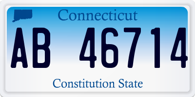 CT license plate AB46714