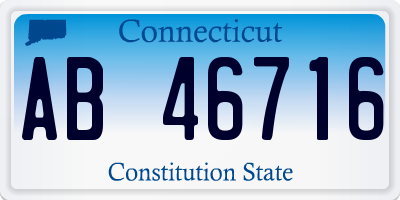 CT license plate AB46716