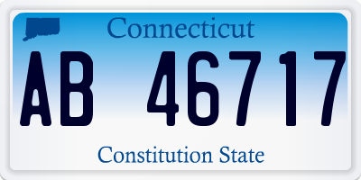 CT license plate AB46717