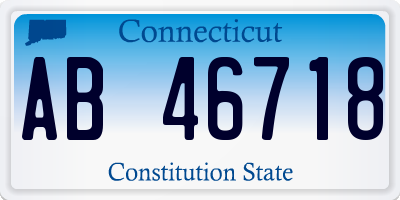 CT license plate AB46718