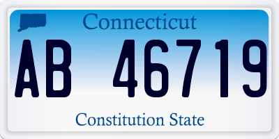 CT license plate AB46719