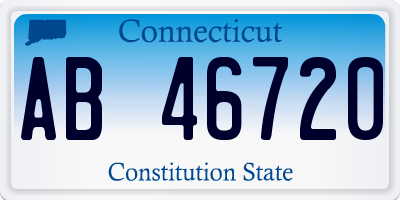 CT license plate AB46720
