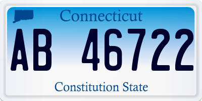 CT license plate AB46722