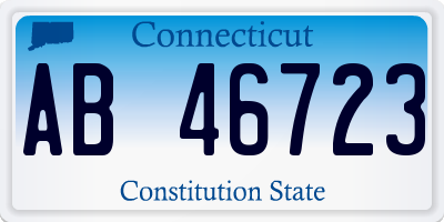 CT license plate AB46723