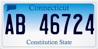 CT license plate AB46724