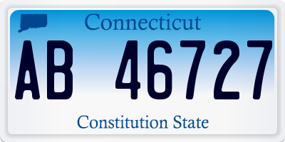 CT license plate AB46727