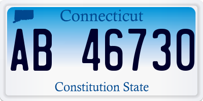 CT license plate AB46730