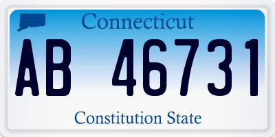 CT license plate AB46731