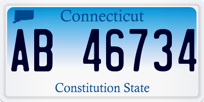 CT license plate AB46734