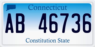 CT license plate AB46736