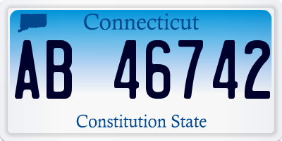 CT license plate AB46742