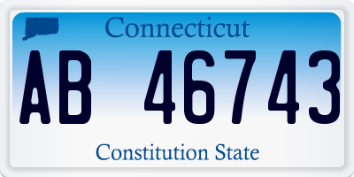 CT license plate AB46743