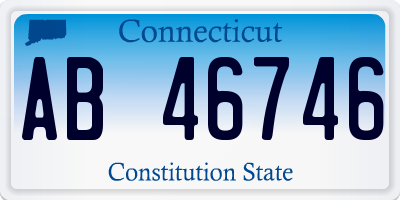 CT license plate AB46746