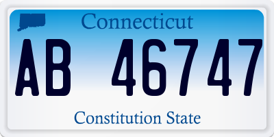 CT license plate AB46747