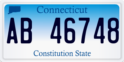 CT license plate AB46748