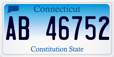 CT license plate AB46752