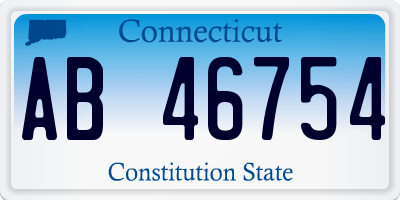 CT license plate AB46754