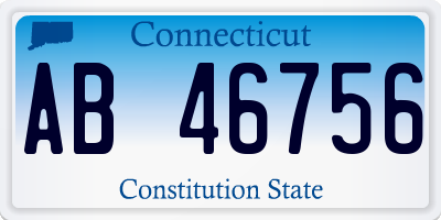 CT license plate AB46756