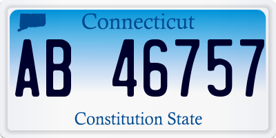 CT license plate AB46757