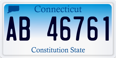 CT license plate AB46761