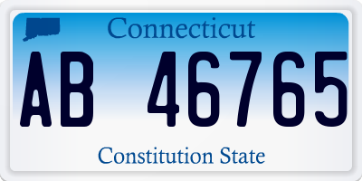 CT license plate AB46765