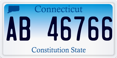 CT license plate AB46766