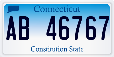 CT license plate AB46767