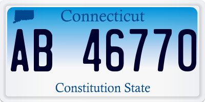 CT license plate AB46770