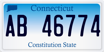 CT license plate AB46774