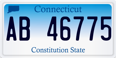 CT license plate AB46775