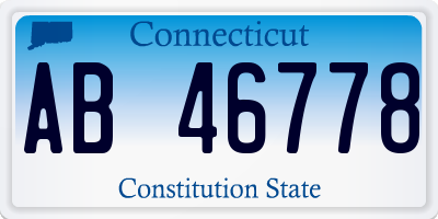 CT license plate AB46778