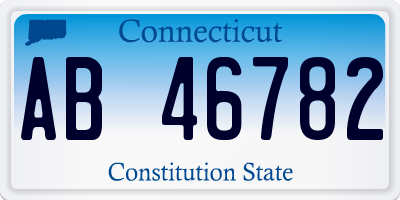 CT license plate AB46782