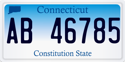 CT license plate AB46785