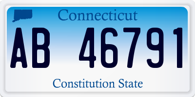 CT license plate AB46791