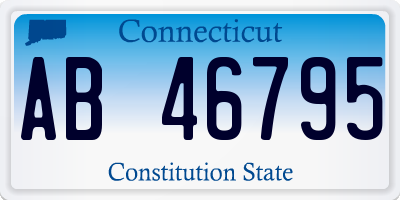 CT license plate AB46795