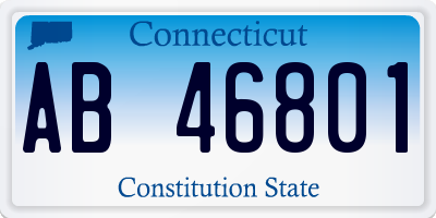 CT license plate AB46801