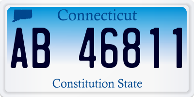 CT license plate AB46811