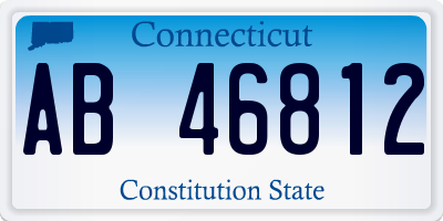 CT license plate AB46812