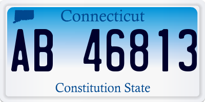 CT license plate AB46813