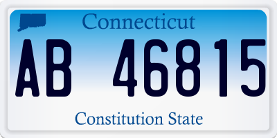 CT license plate AB46815