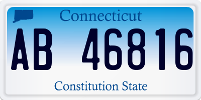 CT license plate AB46816
